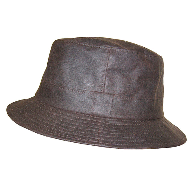 Hoggs of Fife Waxed Bush Hat #colour_brown