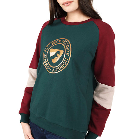 Shires Aubrion Boston Ladies Sweatshirt #colour_dark-green