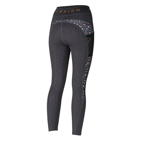 Shires Aubrion Coombe Full Grip Girls Riding Tights #colour_brush-stroke