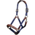 HKM Luna Leather & Nylon Head Collar #colour_deep-blue-brown