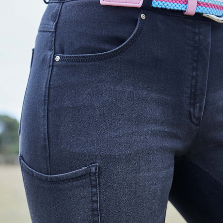 Dublin Shona Full Suede Seat Denim Breeches #colour_ash