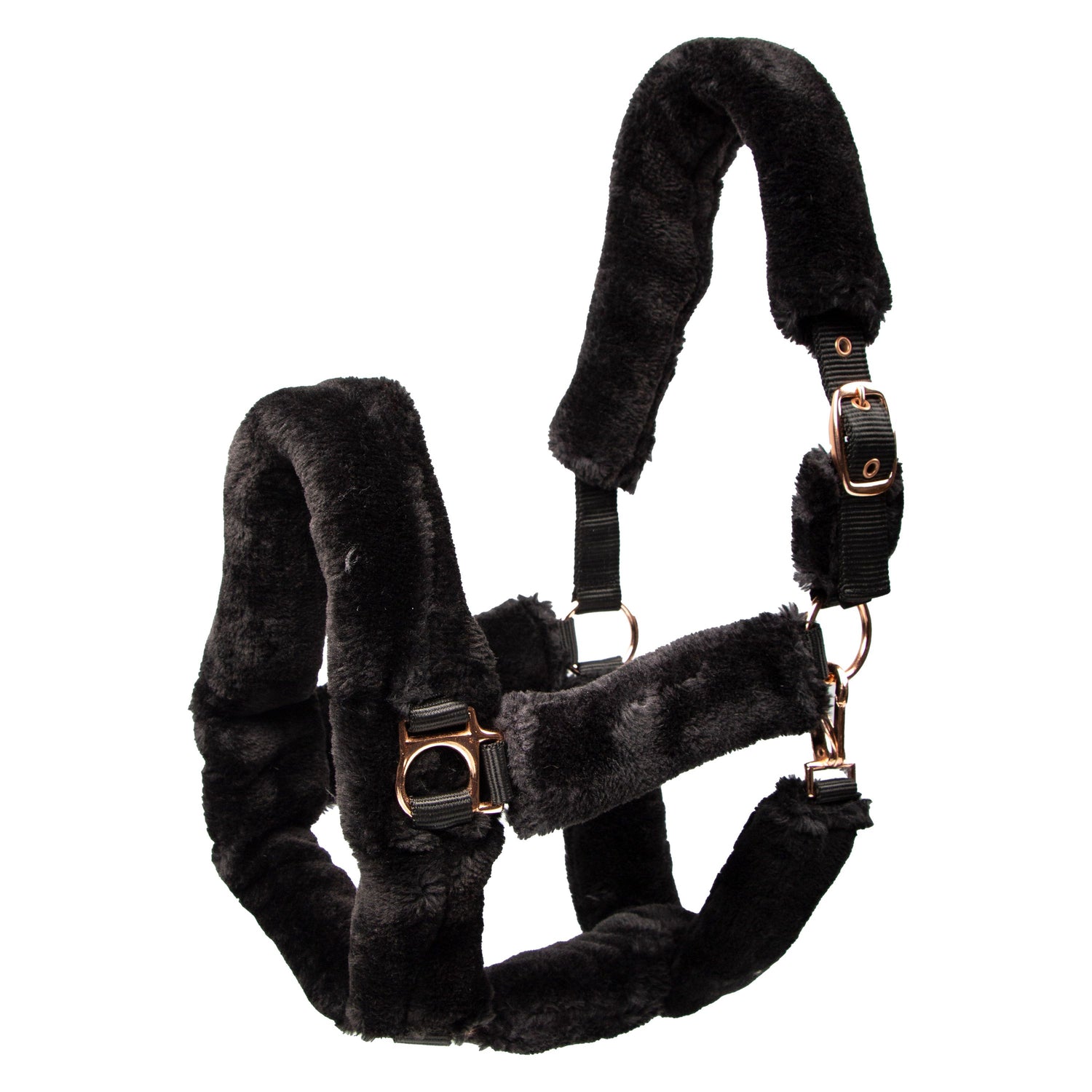 Imperial Riding Go Star Fur Headcollar #colour_black