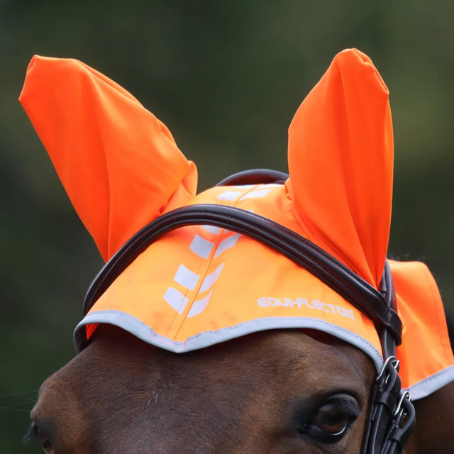 Shires EQUI-FLECTOR Fly Veil #colour_orange