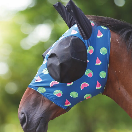 Shires Fruit Print Stretch Fly Mask #colour_watermelon
